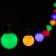Garland “thread” 2.7 m with nozzles “White Balls”, IP44, Dark Thread, 10 LED, glow of multi, 8 modes, solar battery
