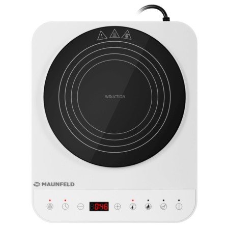 Induction tile Maunfeld EFI271TWH, 2000 watts, 1 burner, timer, sensor, white-hourly-3