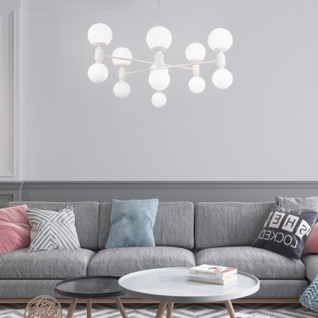 Ceiling Lamp Eurosvet Bubble 30182, E27, G9, 12x20W, 1000x1000 mm, white color-3