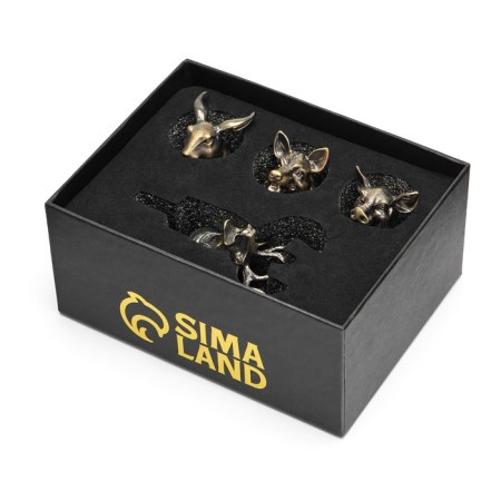 Gift set 4 in 1 "Hunter": 3 piles for vodka 30 ml, dispenser-2