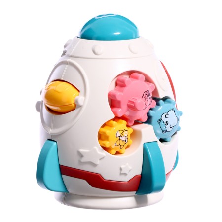 Developing toy "Rocket", sound effects, color mix-6