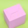 Box under a mug, without a window, pink 12 x 9.5 x 12 cm
