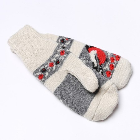 Women's mittens, white color, size 20-22-1