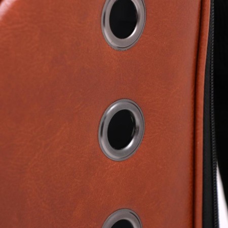 Backpack for carrying animals "Eleans", with a viewing window, 32 x 18 x 37 cm, brown-4