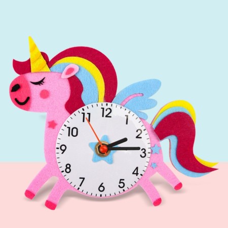 Desktop watches DIY "Unicorn from felt" children, set for creativity, 23 x 21 cm, aa