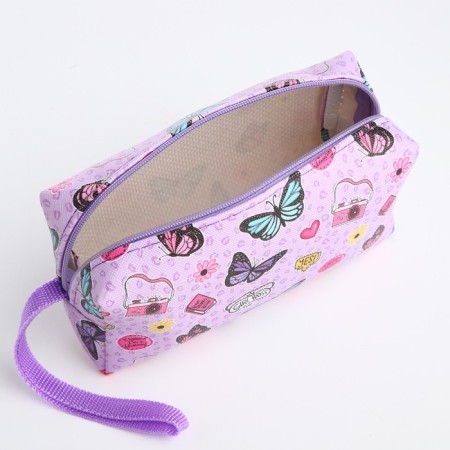 Lightning cosmetic bag, lilac color-2