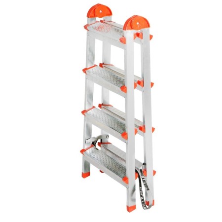 Perilla ladder 122404, galvanized, bilateral, 4 steps, 820 mm-4