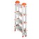 Perilla ladder 122404, galvanized, bilateral, 4 steps, 820 mm
