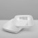 Rounded toilet with a mesh of 33.5 x 25 x 6 cm, white
