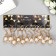 Metal keychain "Drop" rhinestones gold 10.6x2.8x2.8 cm
