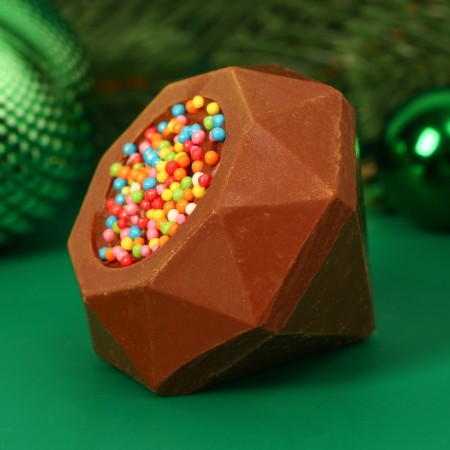 New Year. Chocolate bomb with marshmallow "New Year's fairy tale", milk chocolate, 38 g-1
