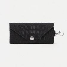 Key on the button, length 11 cm, ring, carbine, black color
