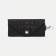 Key on the button, length 11 cm, ring, carbine, black color