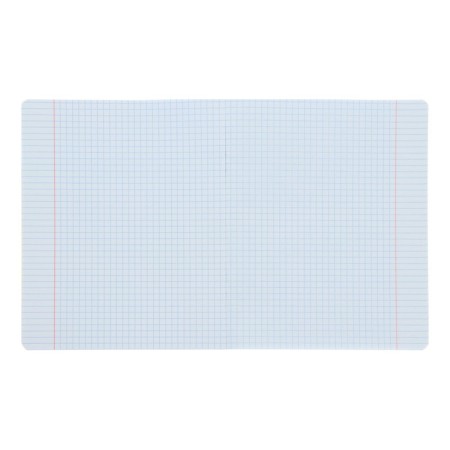 Notebook 18 sheets, in a cage, "ears on the top", cover coated cardboard, embossing, rounded angles, fields, mix-1