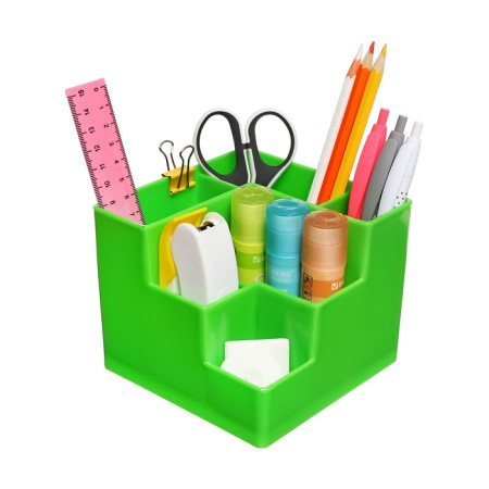 Organizer stand for the office 6 departments Green color-1