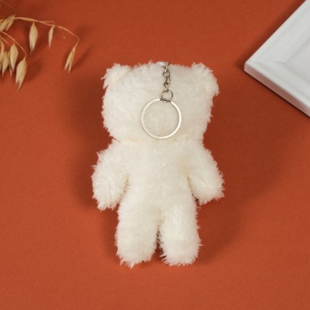 Tekstil Bloher "Bear White with Bantik" 8x5x13 cm-2