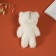 Tekstil Bloher "Bear White with Bantik" 8x5x13 cm