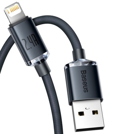 Baseus cable, Lightning - USB, 2.4 A, 1.2 m, black-2