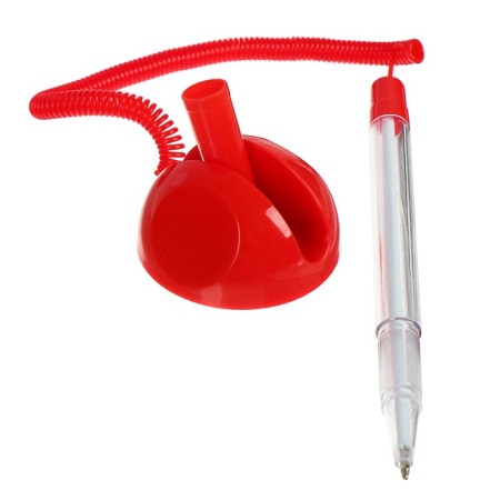 Ballic handle 0.5 mm on the stand "Stop" with Velcro and cord, blue rod, red body (barcode on a piece)-1