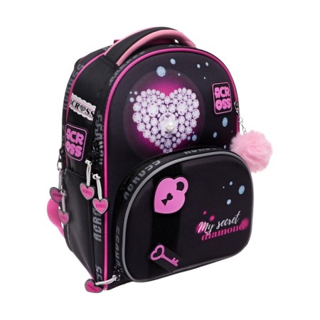 School backpack by Ergon. Spray Across 194 37*28*12 Virgo + Pen, Back Cher/Rose 24-194-11-1