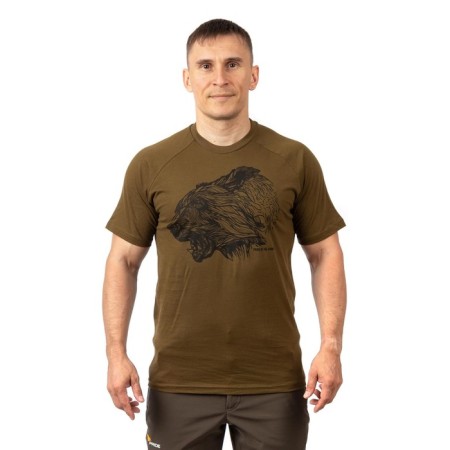 Pride Taiga King T -shirt, khaki color, cotton fabric, size s