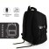 Youth backpack from lightning textiles, 5 pockets, black color