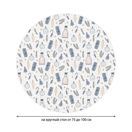 Grindard on the Christmas set, round, oxford, elastic band, size 120x120 cm, diameter 75-100 cm-1