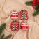 A set of jewelry plastic 4 pcs "carnival" (2 cakes, 2 gifts) 7x5 cm, red