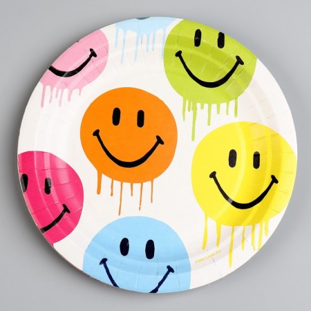 Disposable paper plate "Smile", 18 cm-1