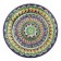 Plate of the Rishtan ceramics "Flowers", 22 cm, blue mix