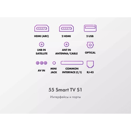 TV Haier Smart TV S1, 55 ", 3840x2160, DVB-T/T2/C/S2, HDMI 3, USB 2, Smart TV, black-7