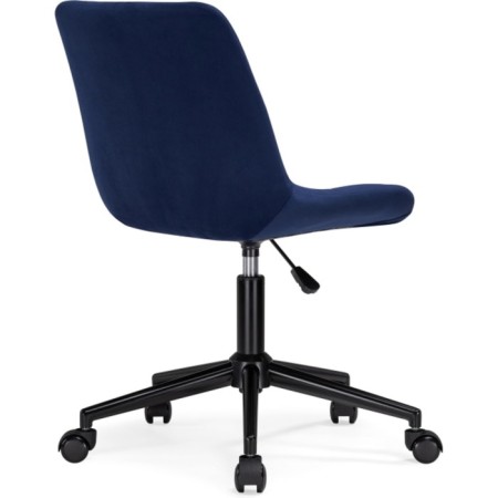 Computer chair Chester Metal/velor, black/blue 49x60x84 cm-4