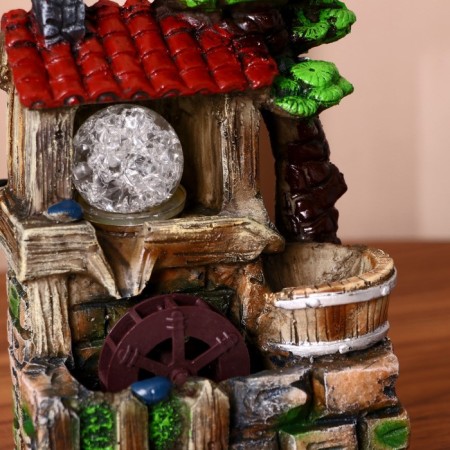 Fountain "House in the Tropics" 10x14x18 cm (with backlight)-1