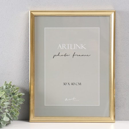 Photo frame Plastic "Gala" 30x40 cm, gold (plastic screen)