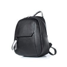 Youth backpack, genuine leather, 250x295x110 cm, black