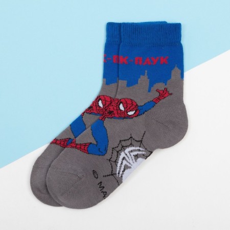 Children's socks "Spider man: night city", 20-22 cm-1