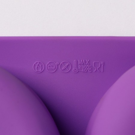 Silicone form for baking “Figures and Heart”, 16 × 17 cm, 4 cells (7 × 7 cm), Mix color-2