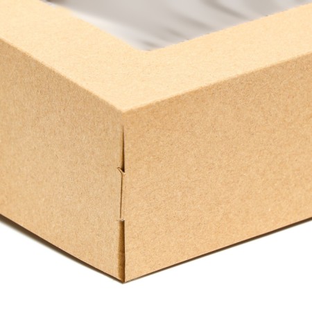 Packaging for products, craft with a window, 23 x 14 x 6 cm, 1.9 l, set 10 pcs.-2