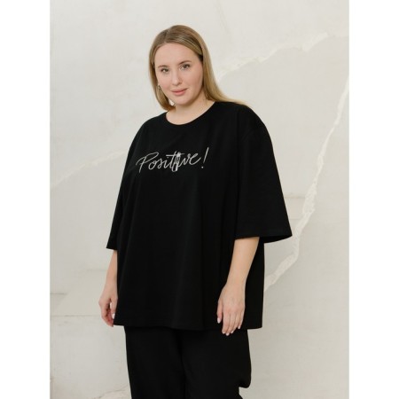 Female T-shirt, size 72-74, black color