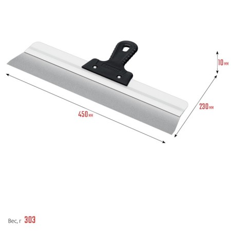 Facade Sibin 10083-45, plastic handle, stainless steel, 450 mm-2
