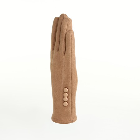 Gloves are female, dimensionless, without insulation, beige color-1