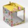 Confectionery box with a window, a chest, packaging, “watercolor flowers” ​​20 x 20 x 20 cm