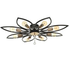 Chandelier 2138/8 E27 40W black and gold 80x80x20 cm Bayerlux