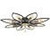 Chandelier 2138/8 E27 40W black and gold 80x80x20 cm Bayerlux