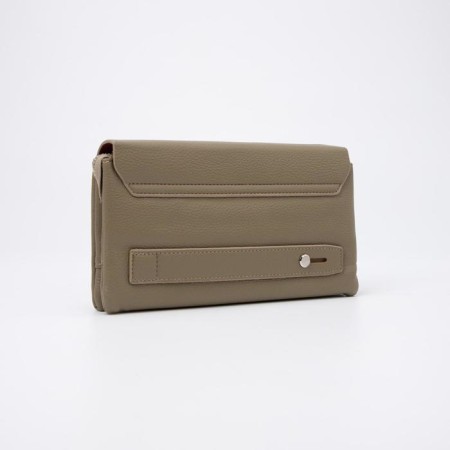 Women's wallet on magnets, khaki color-1