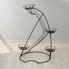 Flower stand, floor, 4 pots, d = 14 cm, bronze, 