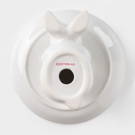 Dish for desserts "Bunny", d = 20.5 cm, white color-3