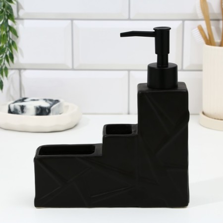 Doster for liquid soap, black, 16 x 12 x 4 cm.-5