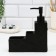Doster for liquid soap, black, 16 x 12 x 4 cm.
