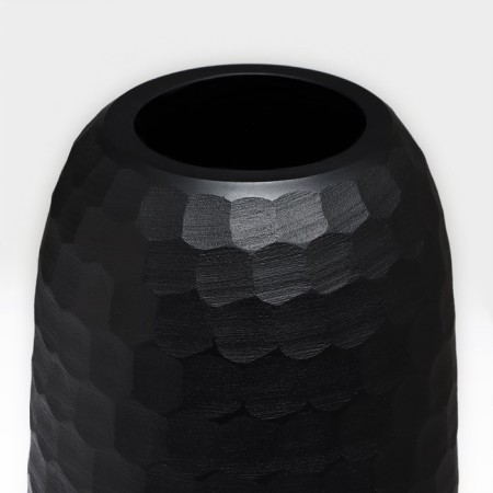 Vase for flowers "Sarah" made of black glass 31 x 15 x 15 cm-2